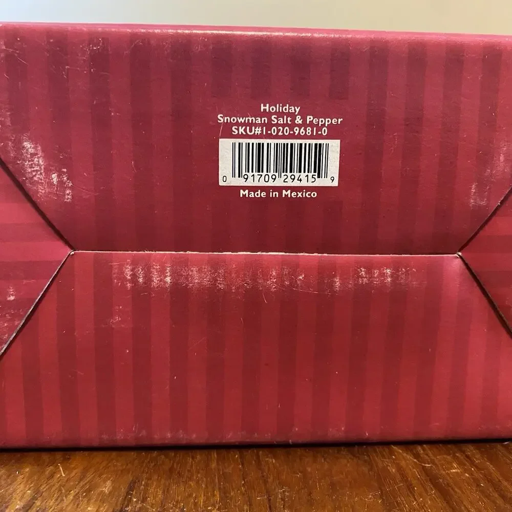 Vintage Lenox Snowman Salt And Pepper Shakers 1998 Christmas In Box Holiday.